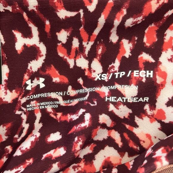 Under Armour Women’s HeatGear Compression Bike Shorts Black Rose/Pink XSM - Picture 6 of 7